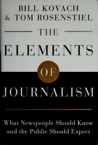 Tapa de The elements of journalism