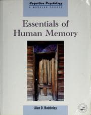 Tapa de Essentials of human memory