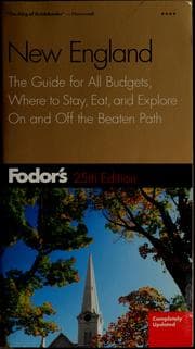 Tapa de Fodor's New England