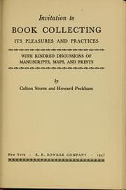 Tapa de Invitation to book collecting