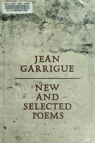 Tapa de New and selected poems