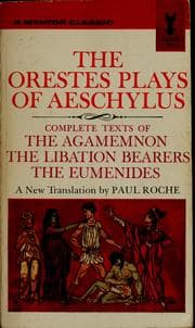 Tapa de The Orestes plays of Aeschylus