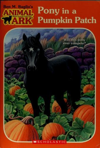 Tapa de Pony in a pumpkin patch