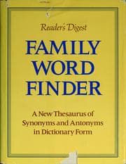 Tapa de Reader's digest family word finder