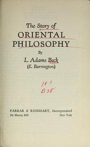 Tapa de The Story of Oriental Philosophy