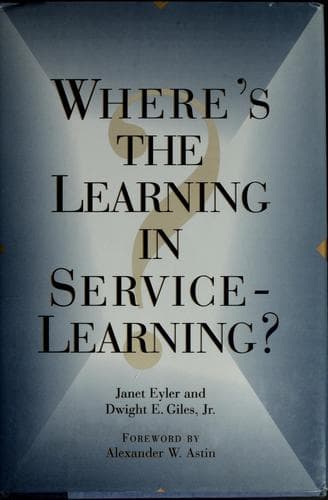 Tapa de Where's the learning in service-learning?