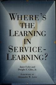 Tapa de Where's the learning in service-learning?