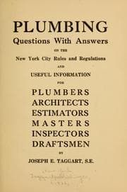 Tapa de Plumbing questions with answers on the New York city rules and regulations, and useful information for plumbers, architects, estimators, masters, inspectors, draftsmen