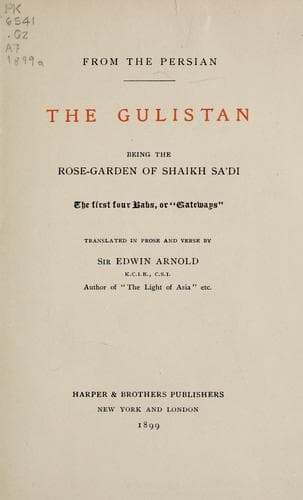 Tapa de The Gulistan