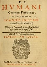 Tapa de De humani conceptus formatione, ac partus tempore