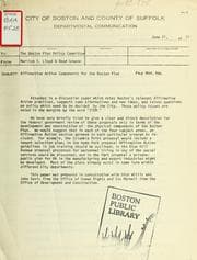 Tapa de Affirmative action components for the Boston plan