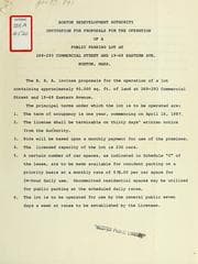 Tapa de Invitation for proposals for the operation of a public parking lot at 269-293 commercial street and 19-69 eastern ave., Boston, ma