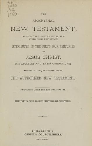 Tapa de The Apocryphal New Testament