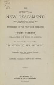 Tapa de The Apocryphal New Testament