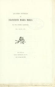Tapa de Quattro novelle di Francesco Maria Molza da una stampa rarissima del secolo 16