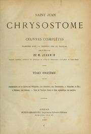 Tapa de Oeuvres complétes de Saint Chrysostome