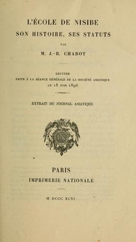 Tapa de L'école de Nisibe