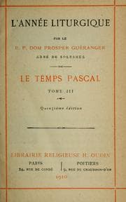Tapa de L'Année liturgique