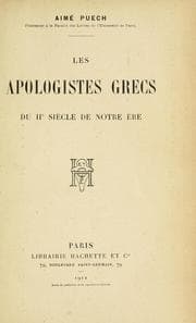 Tapa de Les apologistes grecs du IIe siècle de notre ère