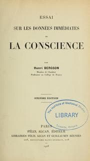 Tapa de Essai sur les données immédiates de la conscience