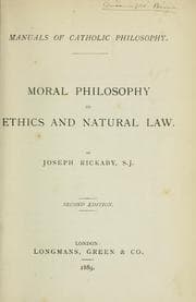 Tapa de Moral philosophy, or, Ethics and natural law