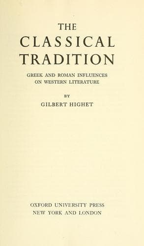 Tapa de The classical tradition