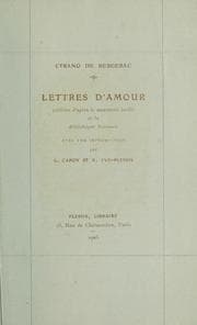 Tapa de Lettres d'amour