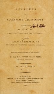 Tapa de Lectures on ecclesiastical history