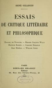 Tapa de Essais de critique littéraire et philosophique