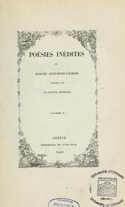 Tapa de Poésies inédites