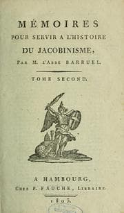Tapa de Mémoires pour servir à l'histoire du jacobinisme \