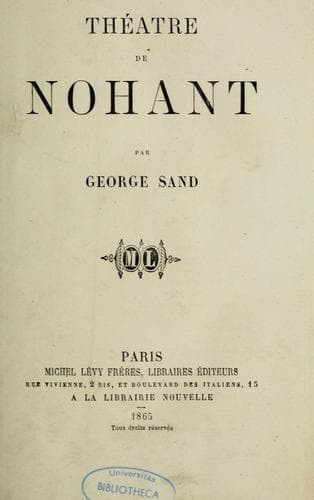 Tapa de Théâtre de Nohant