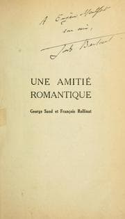 Tapa de Une amitié romantique