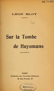 Tapa de Sur la tombe de Huysmans