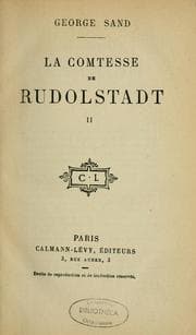Tapa de La comtesse de Rudolstadt