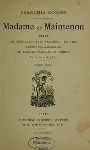 Tapa de Madame de Maintenon