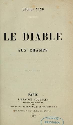 Tapa de Le diable aux champs