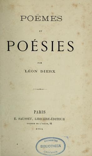 Tapa de Poèmes et poésies