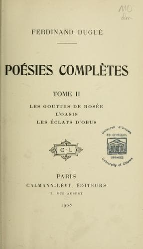 Tapa de Poésies complètes