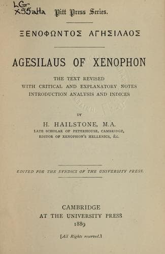 Tapa de [Xenophōntos Agēsilaos]