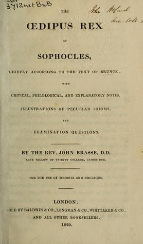 Tapa de Oedipus Coloneus