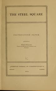 Tapa de The steel square, instruction paper