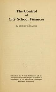 Tapa de The control of city school finances