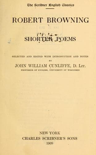 Tapa de Robert Browning