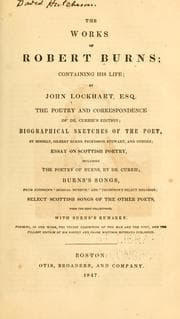 Tapa de The works of Robert Burns