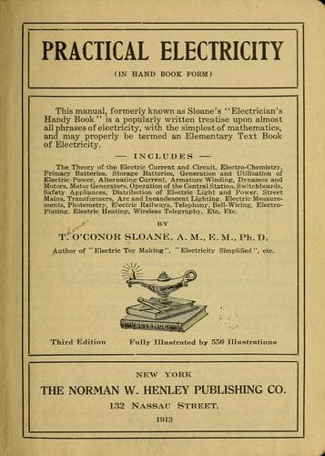 Tapa de Practical electricity (in hand book form) ...