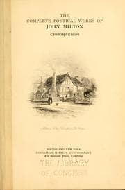 Tapa de The complete poetical works of John Milton
