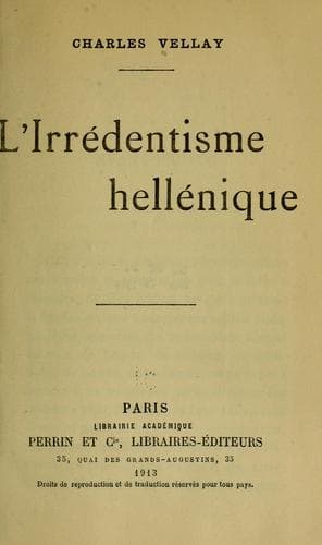 Tapa de L'irédentisme hellénique