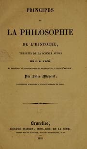 Tapa de Principes de la philosophie de l'histoire