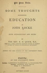Tapa de Some thoughts concerning education